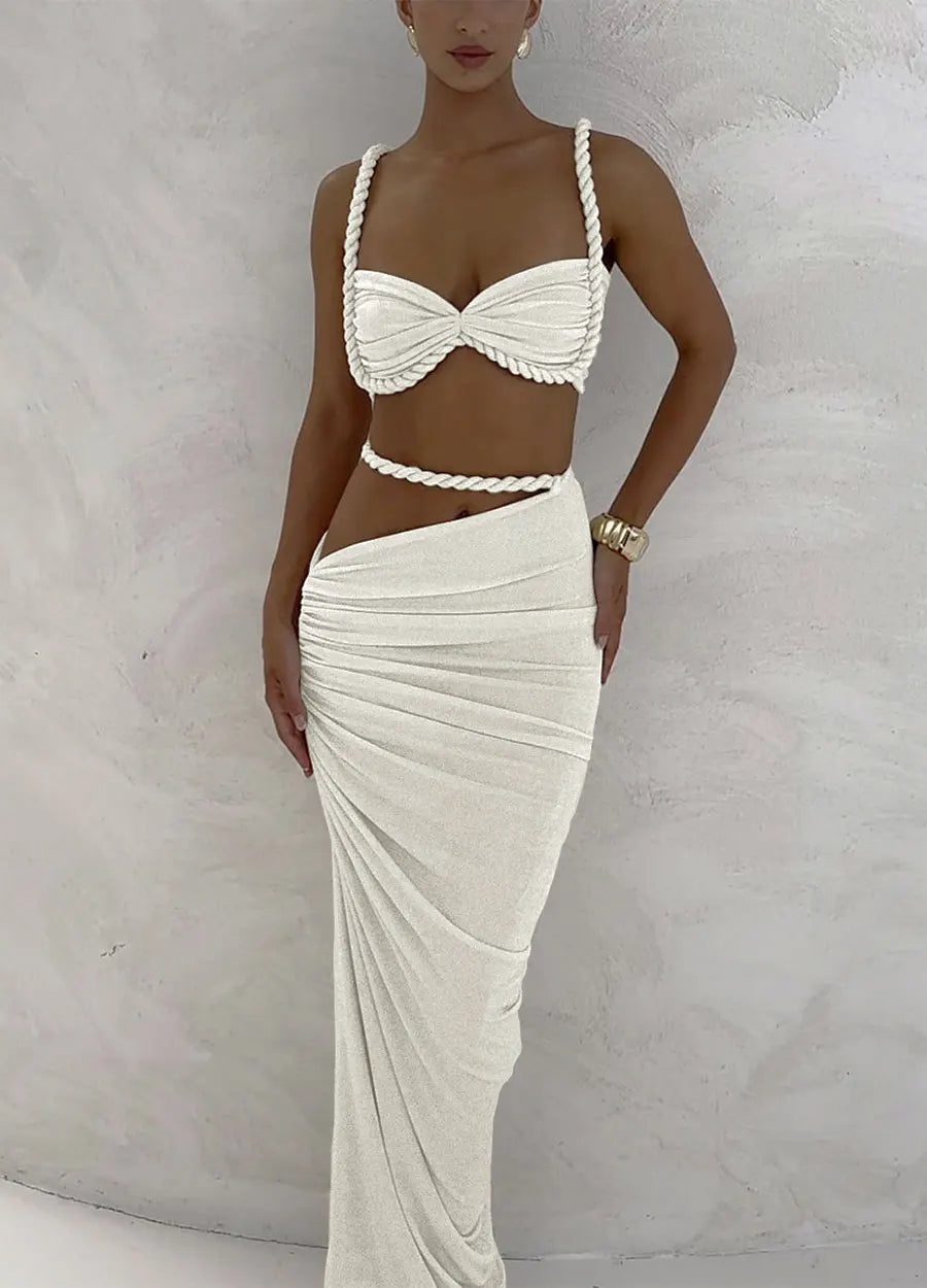 2025 New High-quality 3 Pieces Bikinis Sets Sexy Push Up Backless Women's Swimsuit Gradient Cover-ups High-end Niche Beach Wear